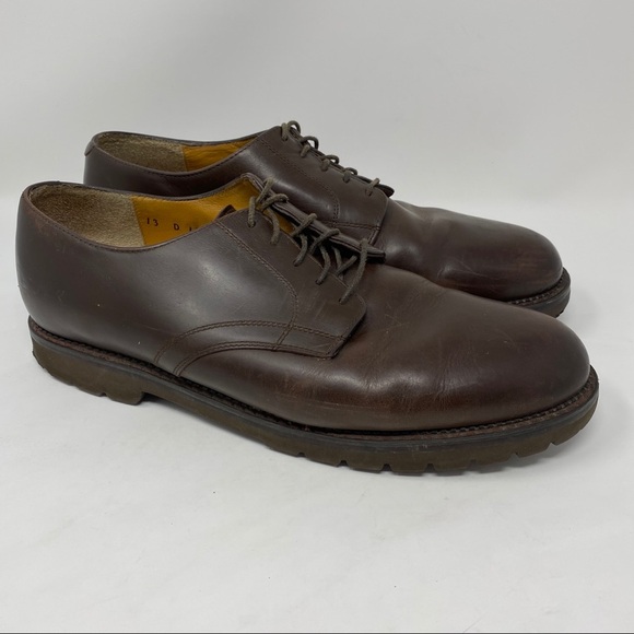 L.L. Bean Brown Leather Derby Size 13 D Vintage